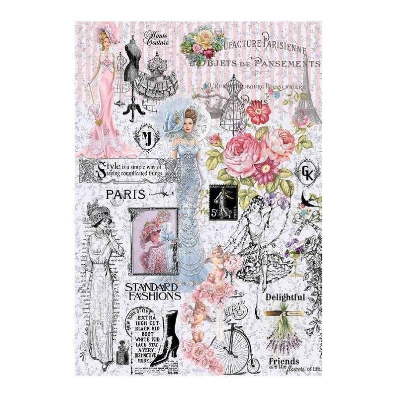 Papel de Arroz PARIS FASHIONS 30x41cm