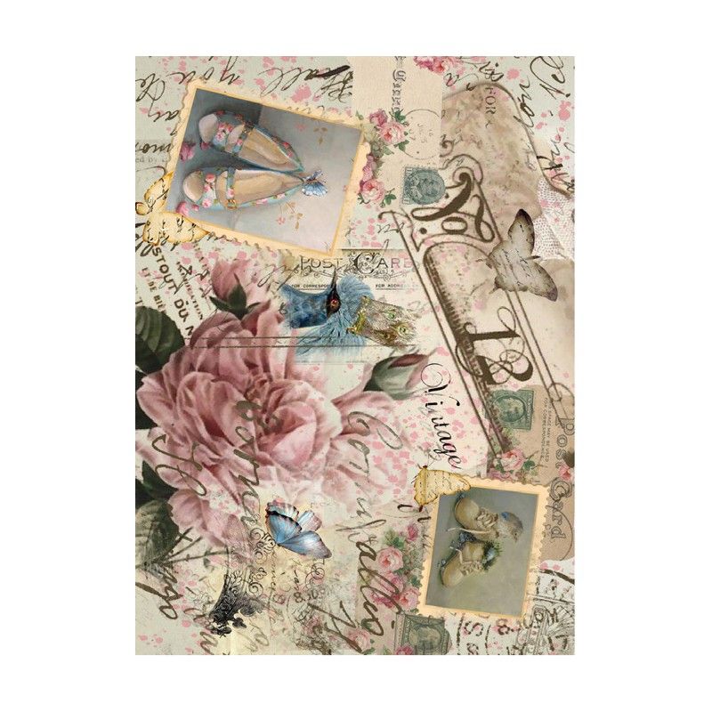 Papel de Arroz SELLO ZAPATITOS 30x41cm