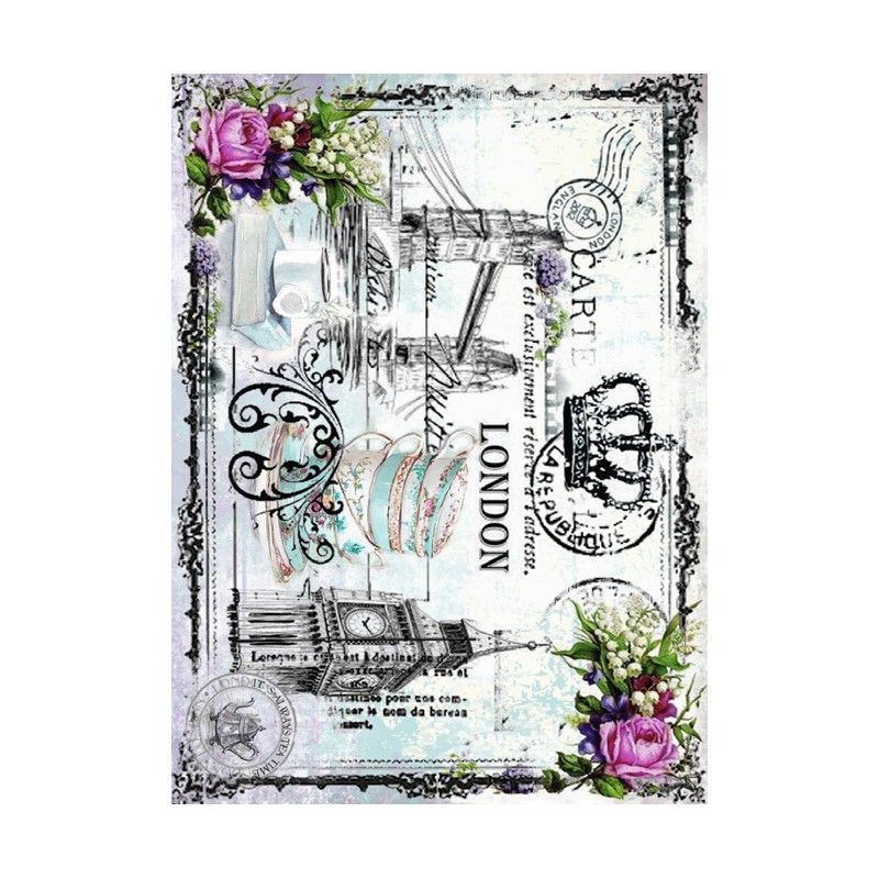 Papel de Arroz LONDON 30x41cm