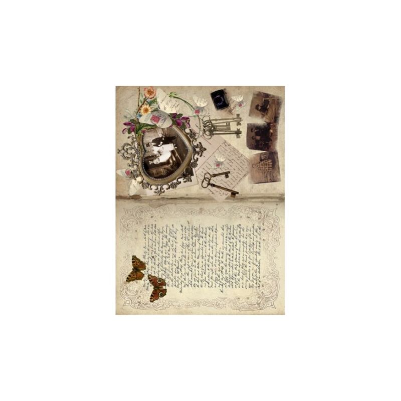 Papel de Arroz LIBRO VINTAGE 30x41cm
