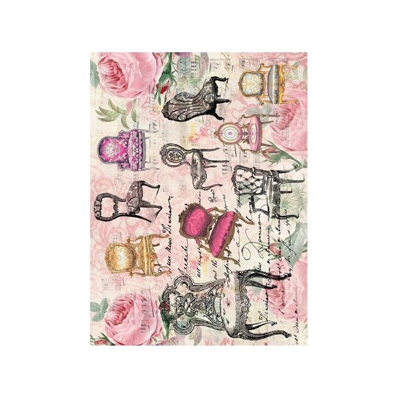 Papel de Arroz BUTACONES BARROCOS 30x41cm