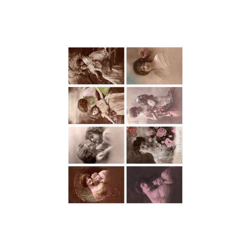 Papel de Arroz RETRATOS EN SEPIA 30x41cm