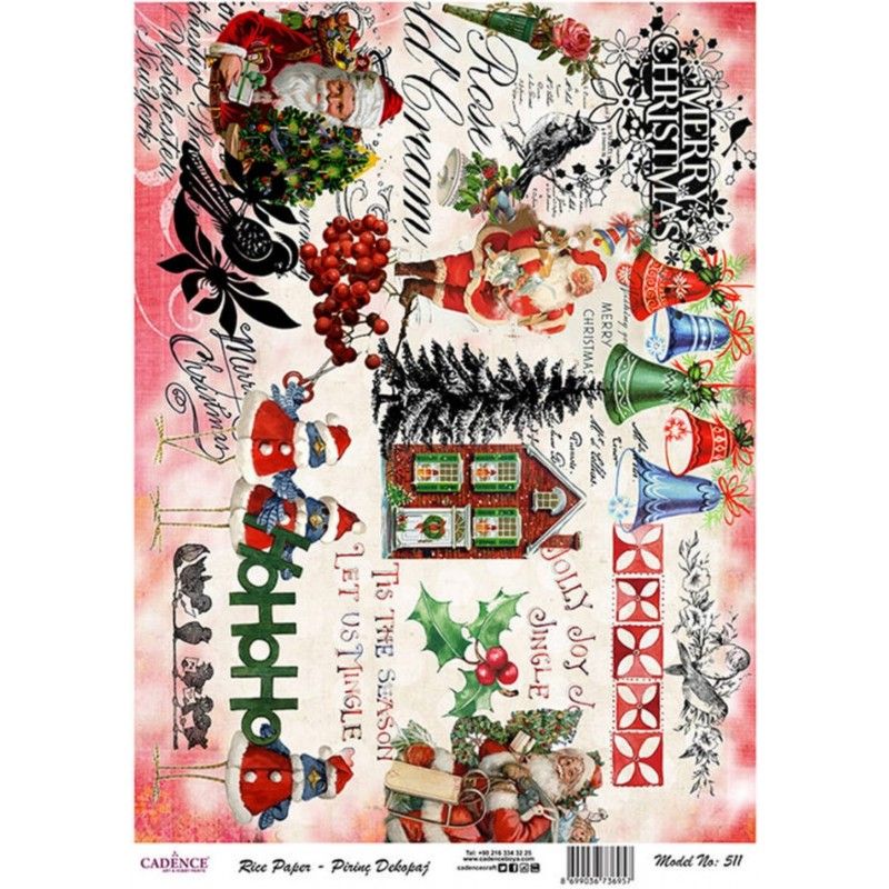 Papel de Arroz NAVIDAD 30x41cm