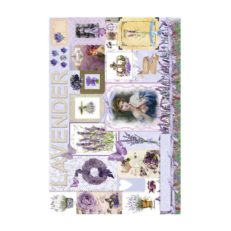 Papel de Arroz LAVENDER 30x41cm