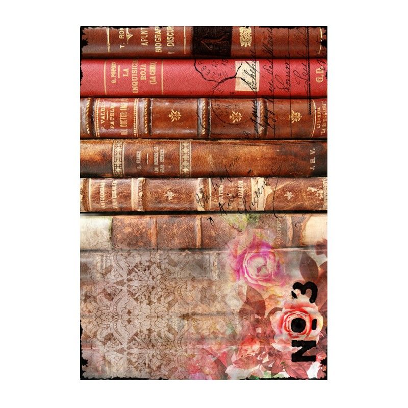 Papel de Arroz LIBROS ANTIGÜOS 30x41cm