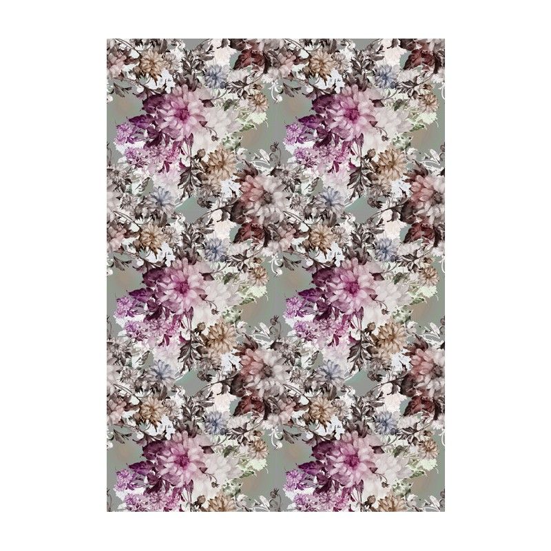 Papel de Arroz FLORES SOBRE FONDO GRIS 30x41cm