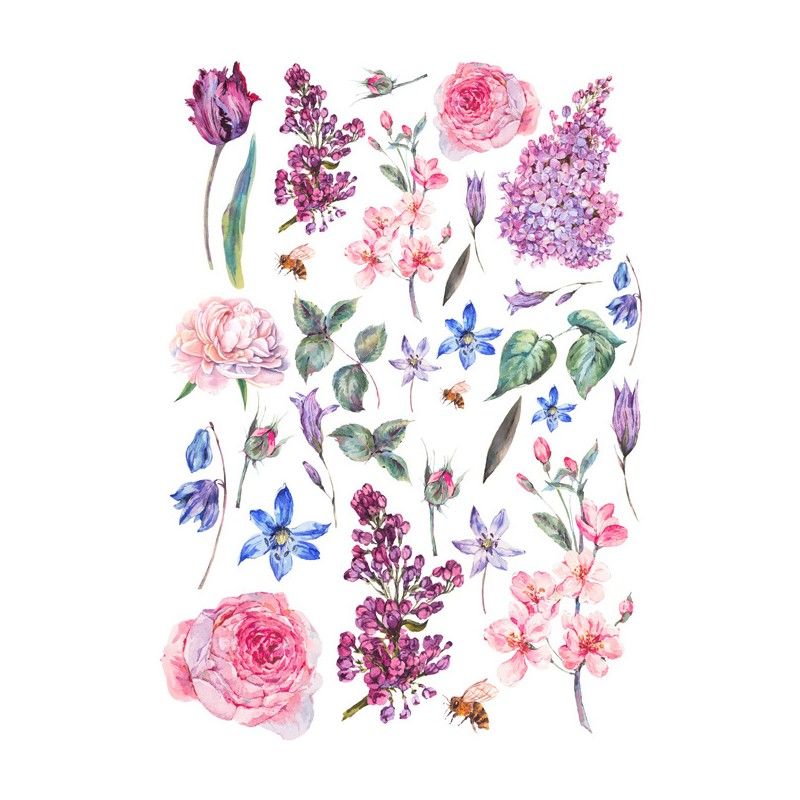 Papel de Arroz FLORES SUELTAS 30x41cm