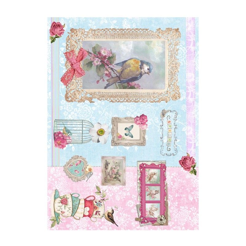 Papel de Arroz SPRING SHABBY 30x41cm