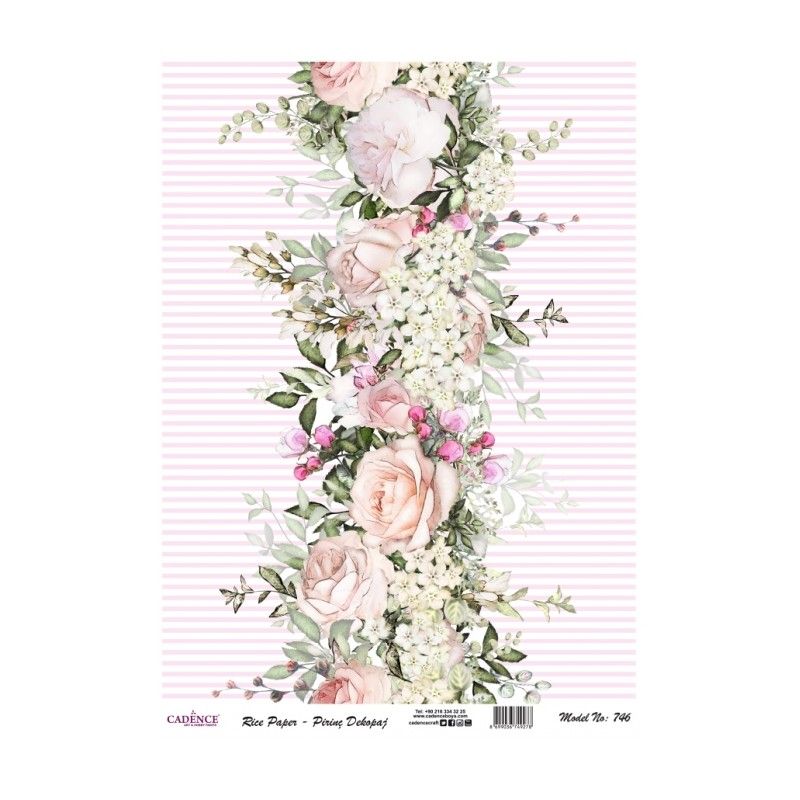 Papel de Arroz COLLAGE FLORES 30x41cm