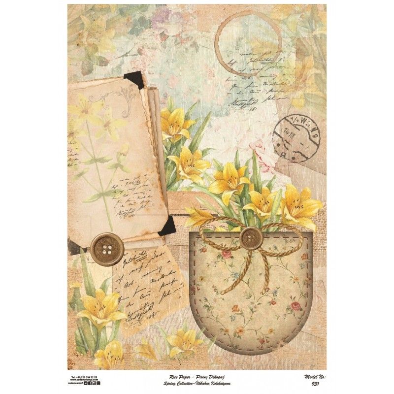 Papel arroz Cadence A3 Nº 931