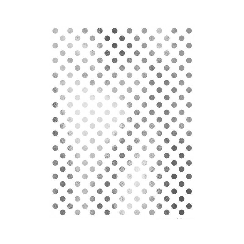 Papel de Arroz Fondo PLATA PUNTOS 30x41cm