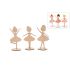 SET 3 BAILARINAS 25X0.5CM MDF C/BASE