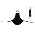 AVENTAL VINHO 21X26.5CM TECIDO PRETO