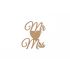 SET 4 PALAVRAS MR&MRS 18X20.6X0.3CM MDF