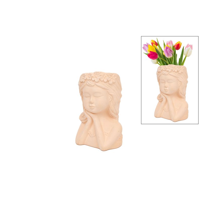 CACHE POT MENINA 12X19.5CM