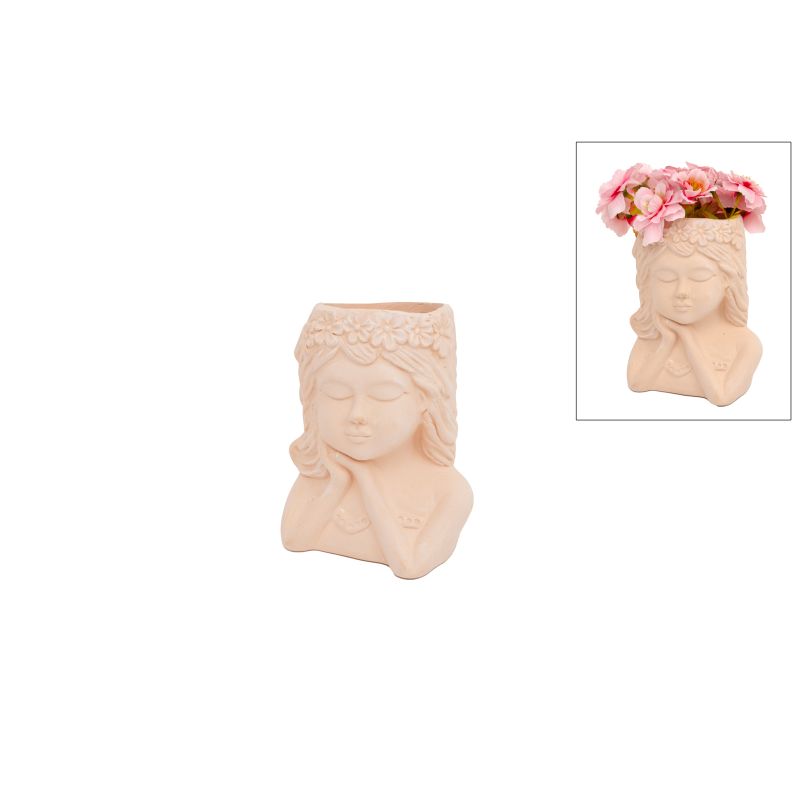 CACHE POT MENINA 10.5X8X14.5CM