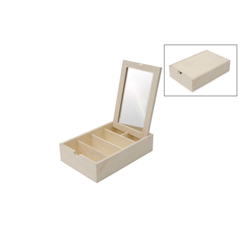 GUARDA JOIAS 17X25X6CM C/ESPELHO
