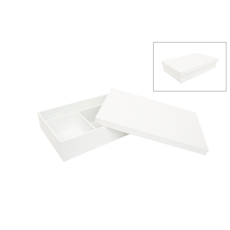 CAIXA P/ BATIZADO LACADA 38X25X7.5CM BRANCA