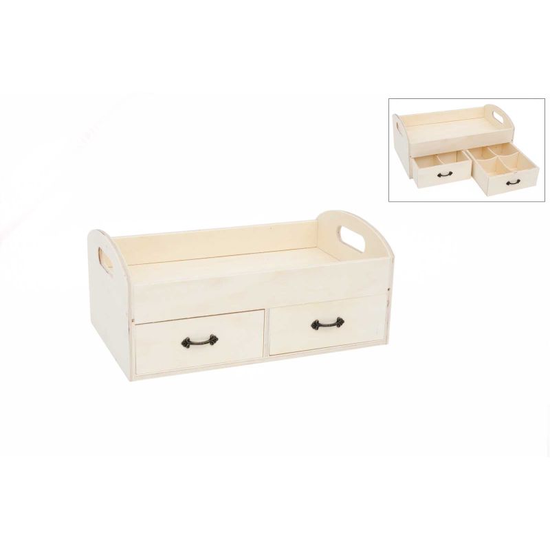 TABULEIRO C/2 GAVETAS 35x21x15CM