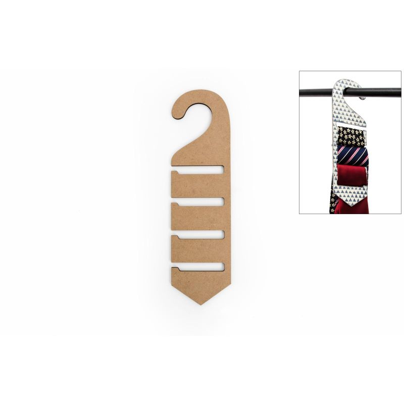 SET 4 PORTA GRAVATAS 8.5X31.2X0.5CM MDF