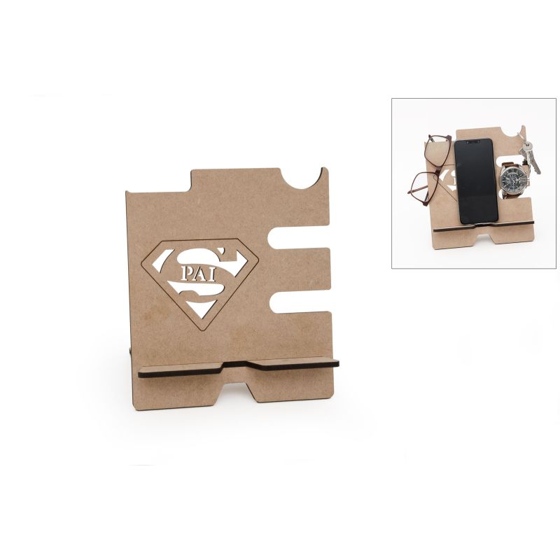 PORTA ACESSÓRIOS SUPER PAI 19X21.6X0.5CM MDF