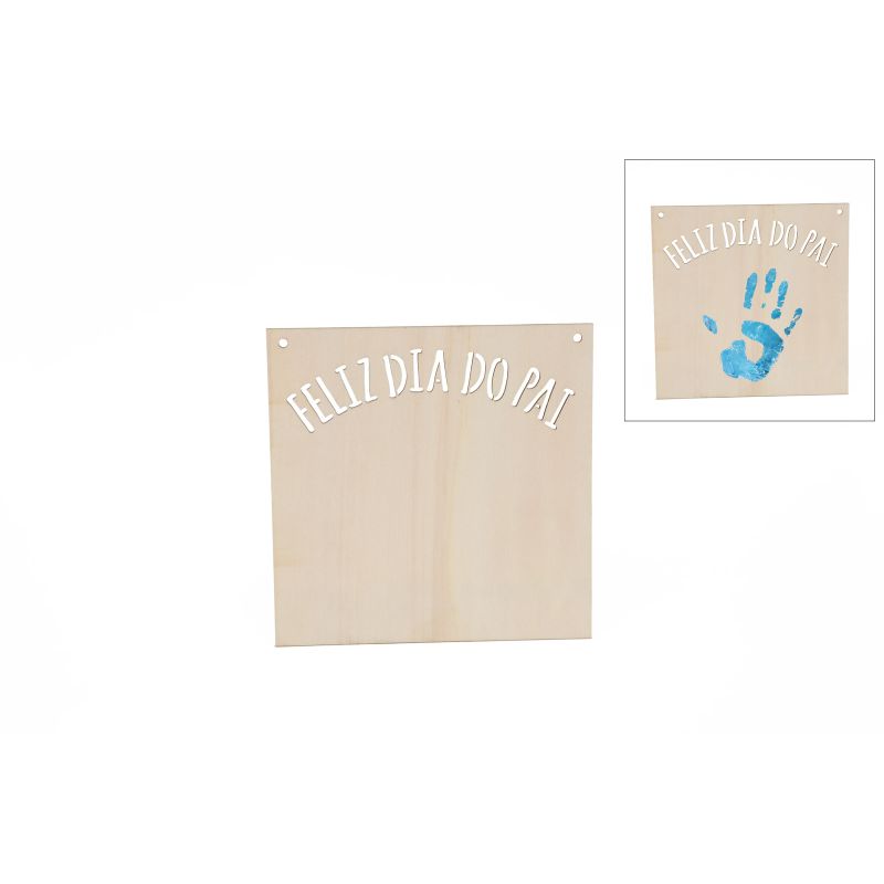 SET 2 PLACAS FELIZ DIA DO PAI 20X20X0.3CM CHOUPO