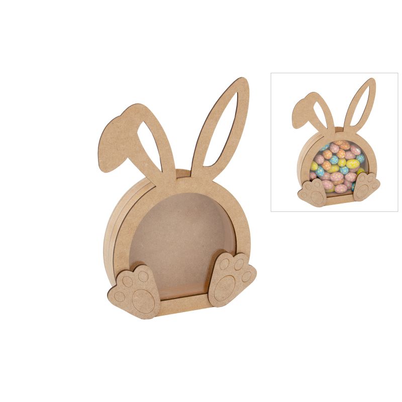 KIT CAIXA COELHO 17X3.8X25X1.6CM MDF