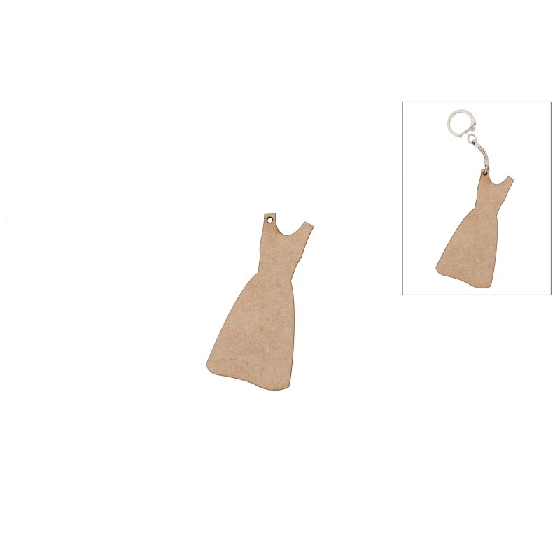 SET 12 VESTIDOS 4.5X9X0.5CM MDF