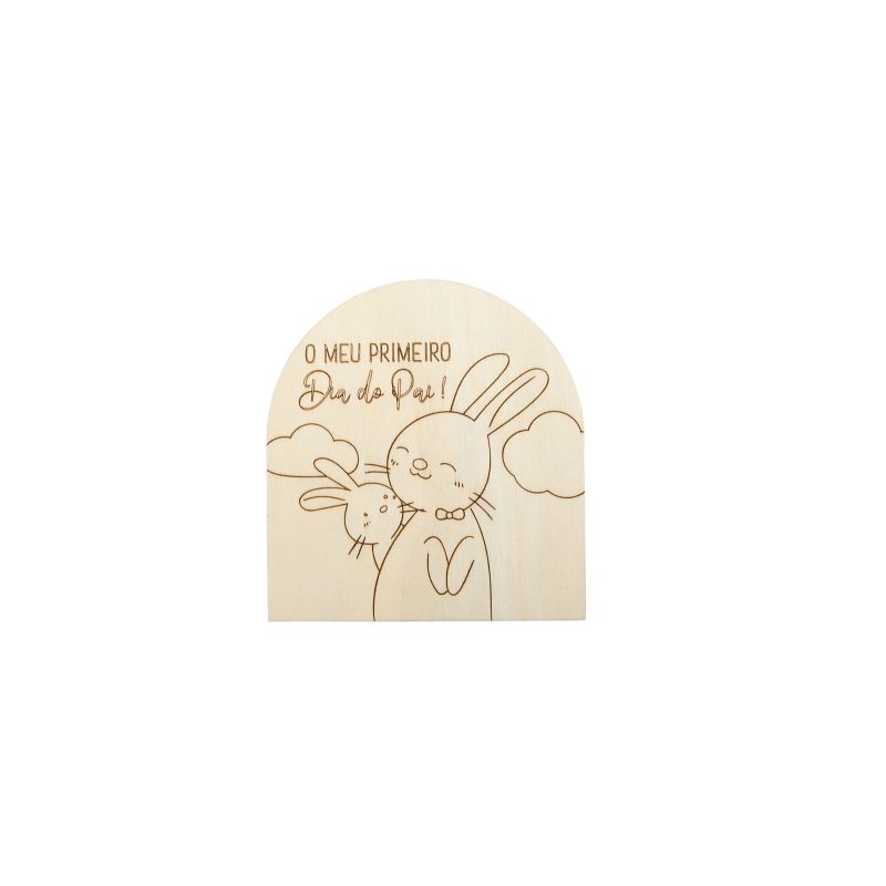 SET 6 PLACAS O MEU PRIMEIRO DIA DO PAI 10X10.7X0.3CM CHOUPO