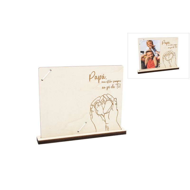 PLACA PAPÁ 21X18X0.4CM CHOUPO C/ BASE 23X3X1CM CHOUPO