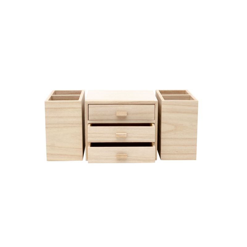 CAIXA C/3 GAVETAS+ 4 DIV. 28X12X12CM