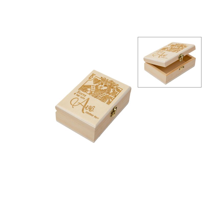 SET 4 CAIXAS AVÔ 12X8.5X4.5CM P/1 BARALHO CARTAS