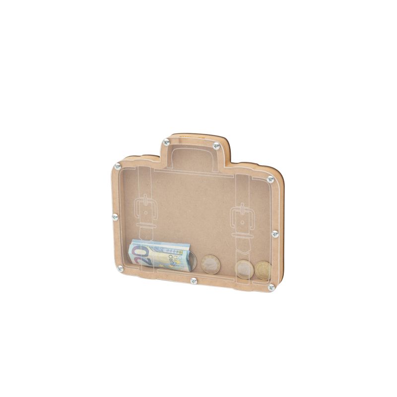 KIT QUADRO MEALHEIRO MALA VIAGEM 20X17.3X1.6CM MDF