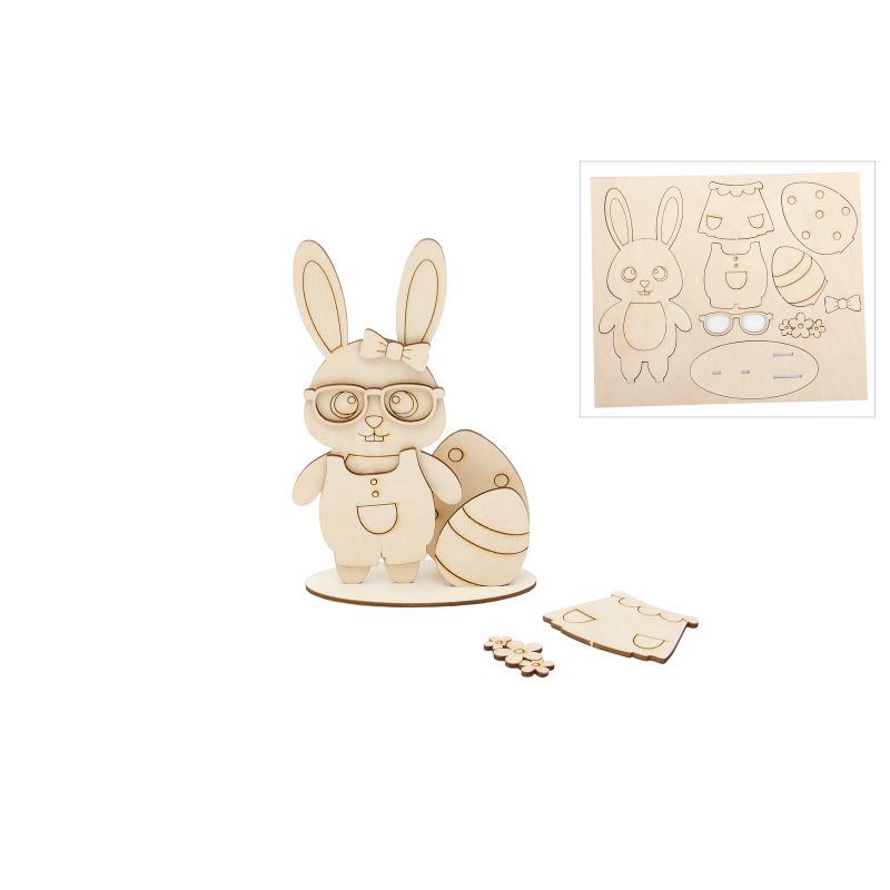 SET 2 KITS COELHO C/ PEÇAS 10X15X0.3CM CHOUPO