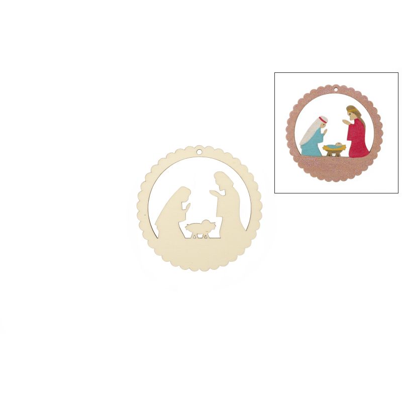 SET 6 APLICACOES PRESEPIO 10X0.3CM CHOUPO RISCADO