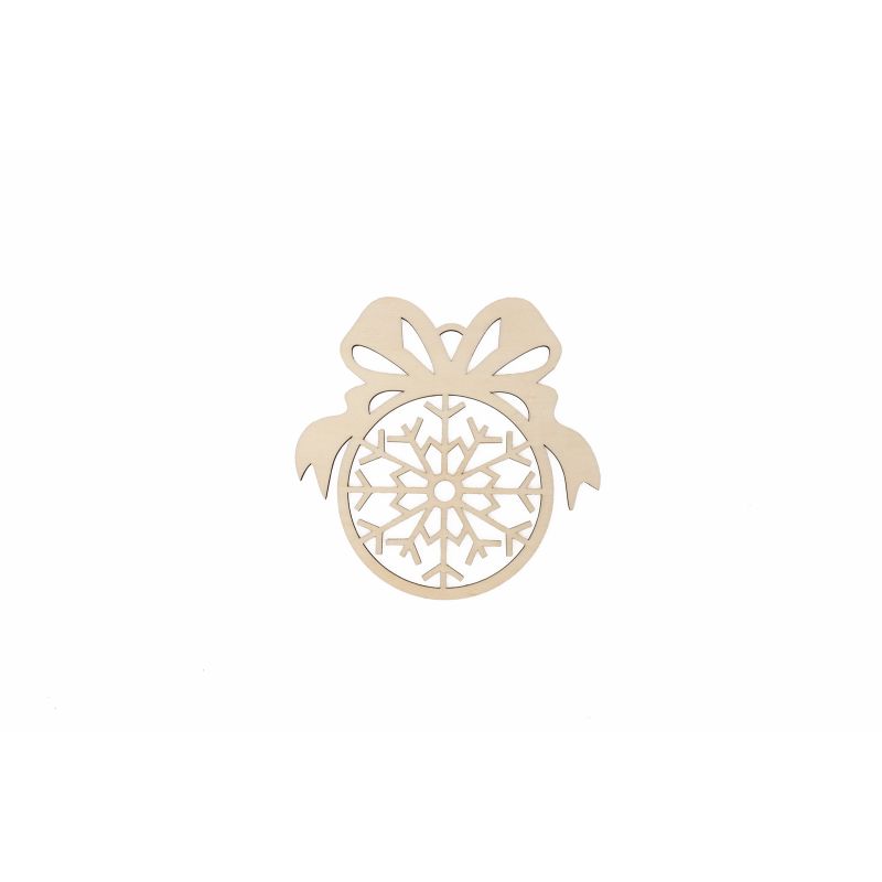 SET 4 BOLAS DE NATAL RENDILHADAS 12X12.6X0.3CM CHOUPO