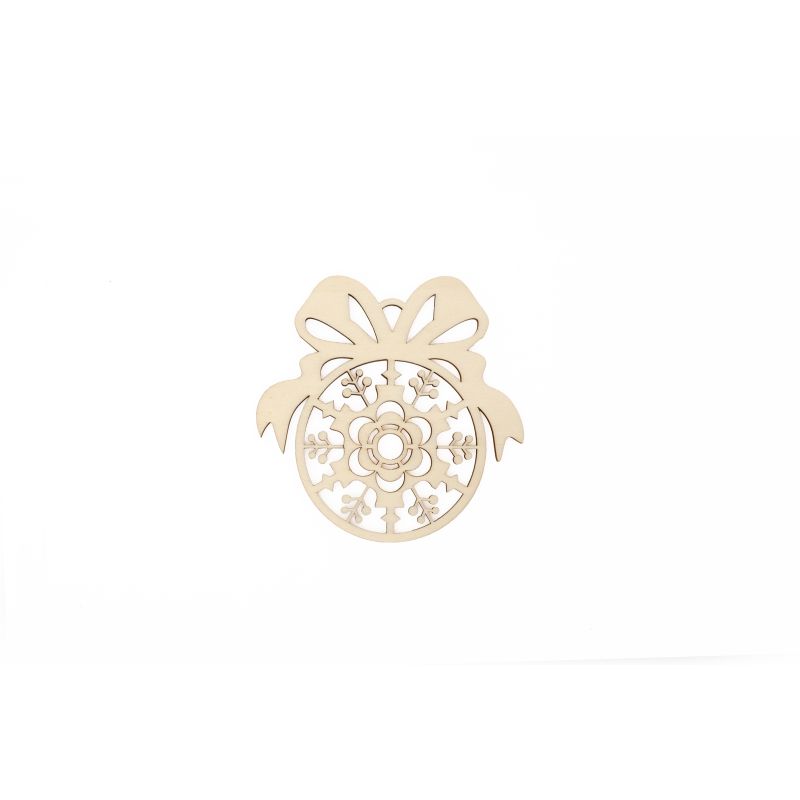 SET 4 BOLAS DE NATAL RENDILHADAS 12X12.6X0.3CM CHOUPO