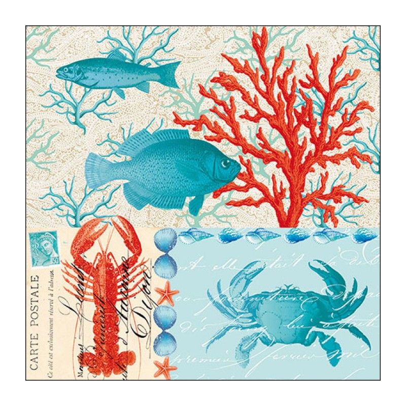 Guardanapo WATER WORLD CREAM 30x30cm