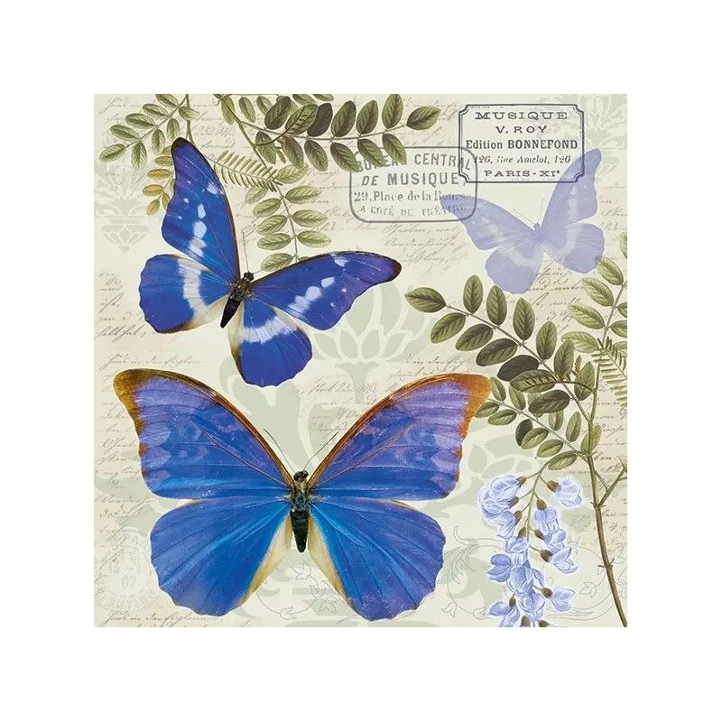 Guardanapo Blue Morpho 30x30cm