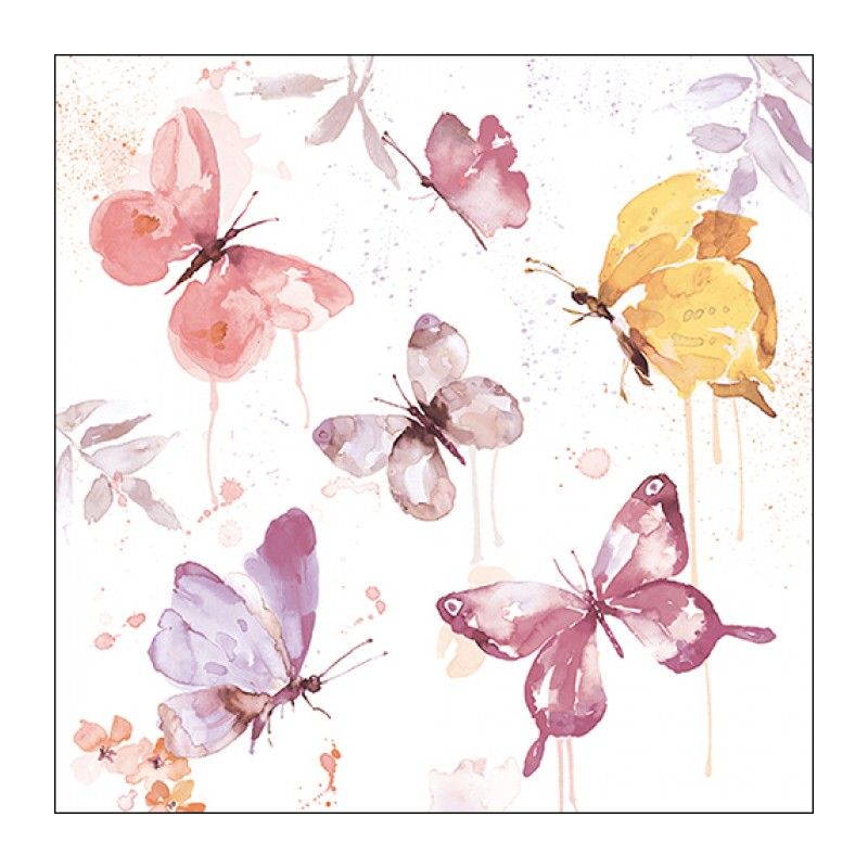 Guardanapo BUTTERFLY COLLECTION ROSE 30x30cm