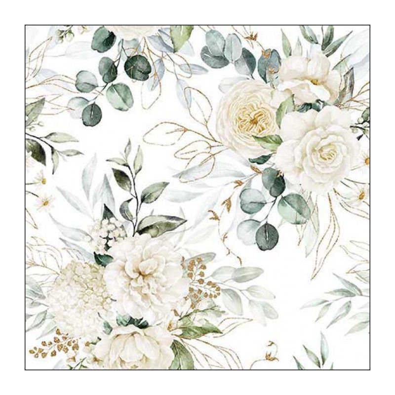 Guardanapo EUCALYPTUS AND ROSES 30x30cm