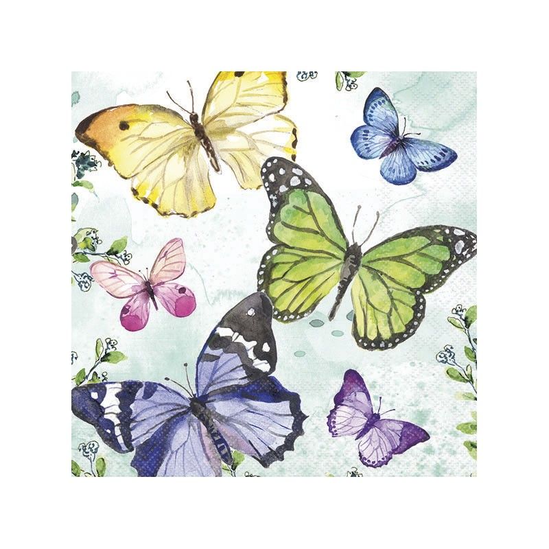 Guardanapo FLUTTERING BUTTERFLIES 30x30cm