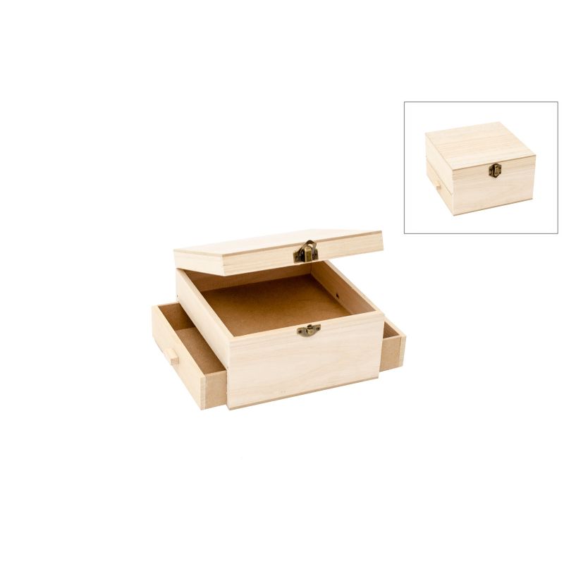 CAIXA C/GAVETA 17X17X10CM