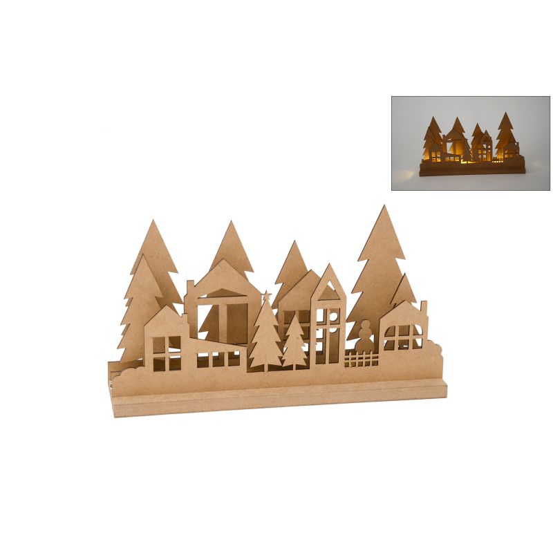 CENARIO NATAL C/LED 30X8X16X1.2CM MDF