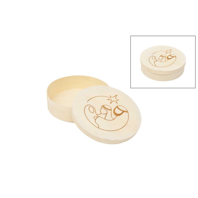 CAIXA BALSA SAGRADA FAMÍLIA D.18X5CM