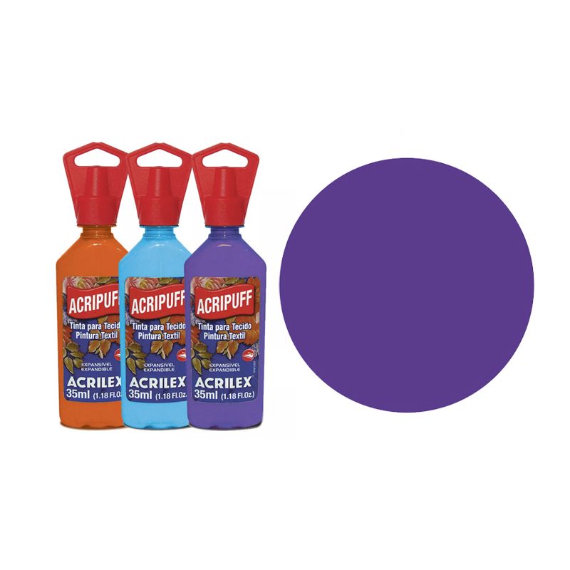 TINTA TECIDO 35ML ACRIPUFF VIOLETA COB. 04812540 ACRILEX 
