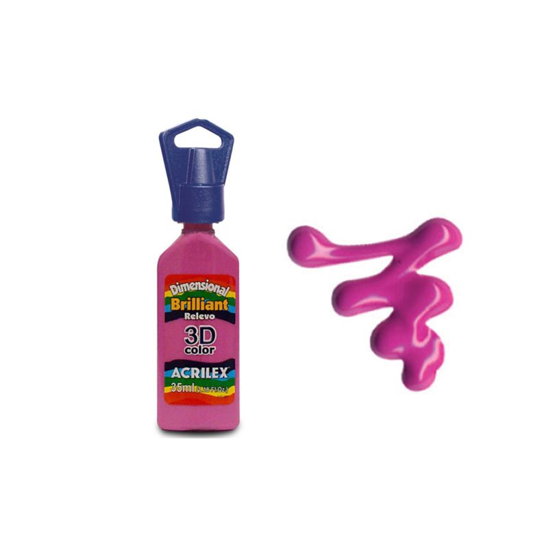 DIMENSIONAL RELEVO 3D BRILH. 35ML FUSCHIA 12112872 ACRILEX 