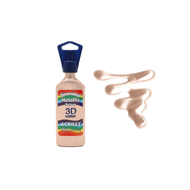 DIMENS. RELEVO 3D METALLIC 35ML ROSE GOLD 12312499 ACRILEX 