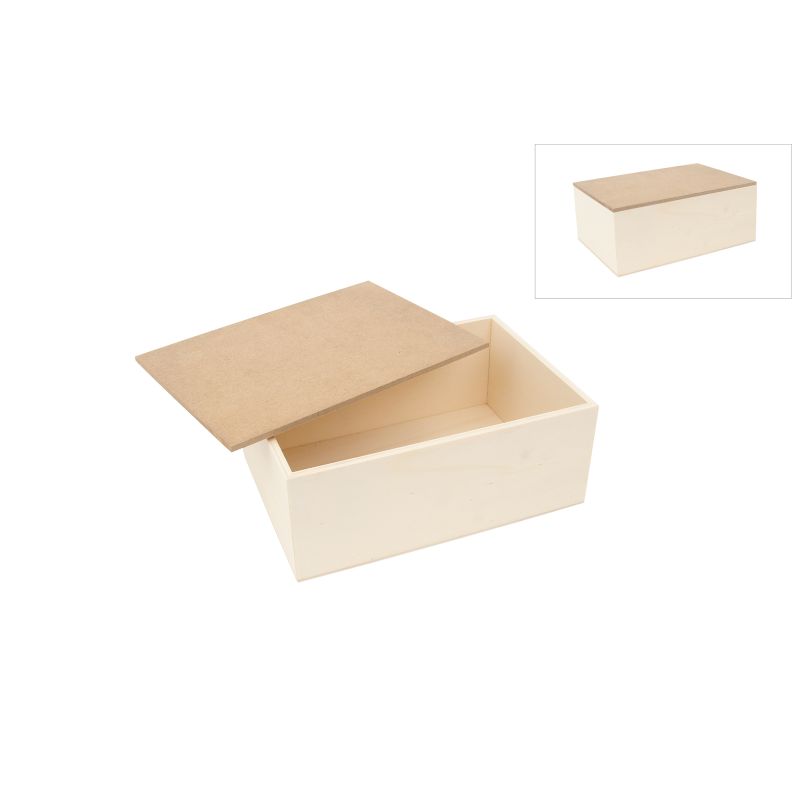 CAIXA CHOUPO TAMPA MDF 22x15x8cm (medidas int.)