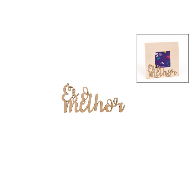 SET 12 APLICAÇÕES ÉS O MELHOR 10X4.7X0.3CM MDF